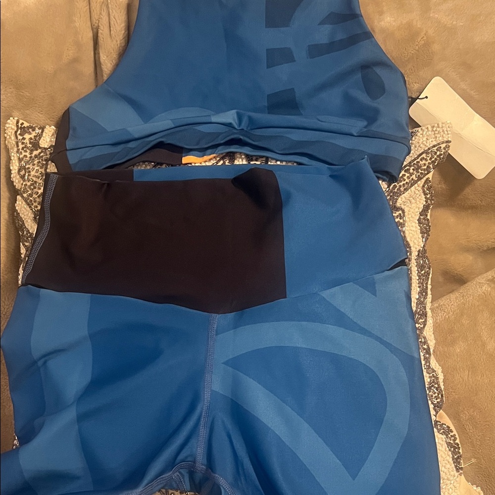 ISSI Vibrant Blue and Black Fabric
